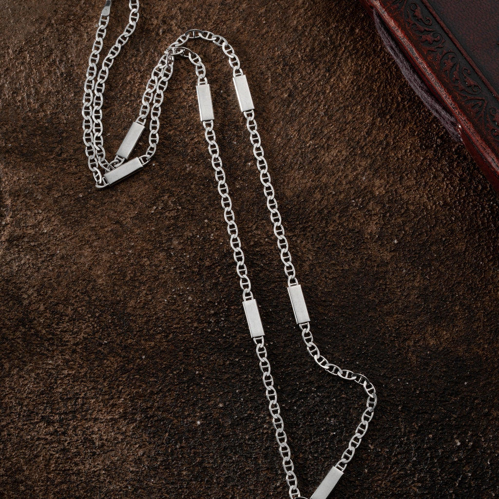PLATTEN CUBAN LINK SET aus 925 Silber - Eleganter Schmuckset - AURIME