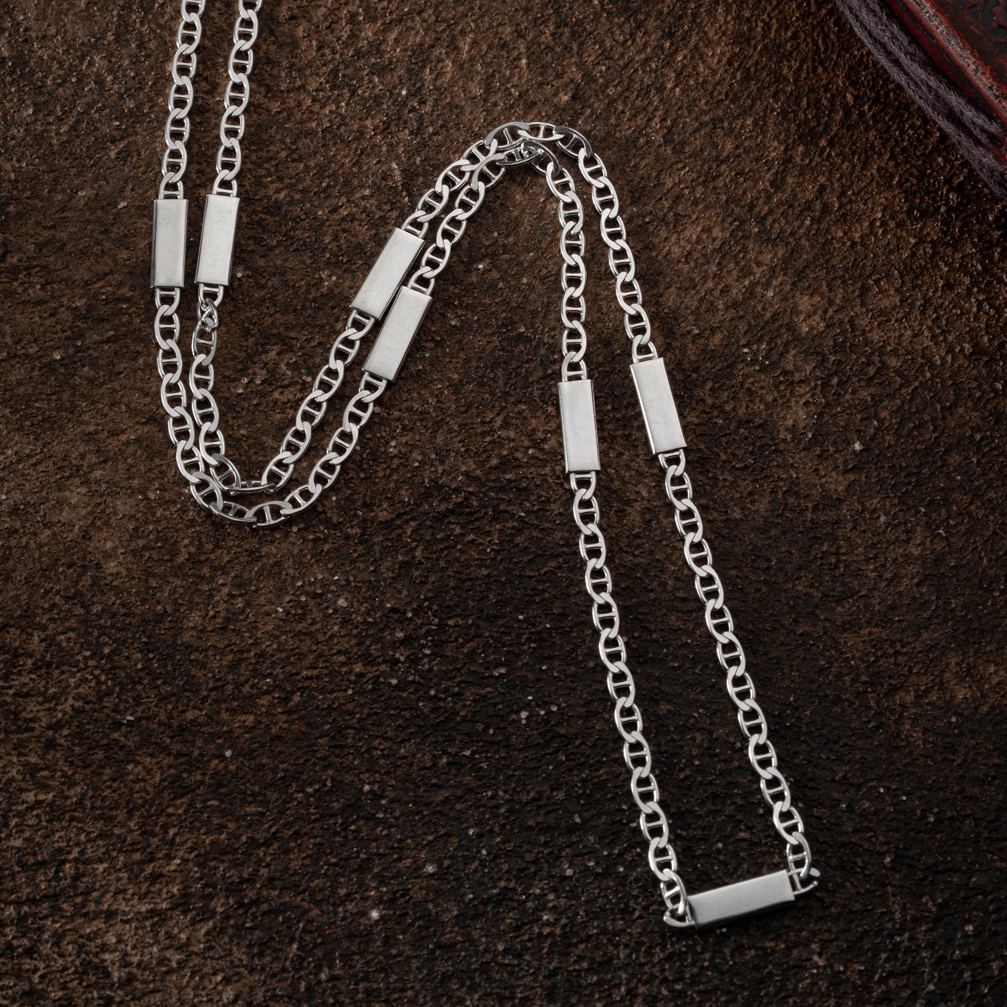 PLATTEN CUBAN LINK SET aus 925 Silber - Eleganter Schmuckset - AURIME