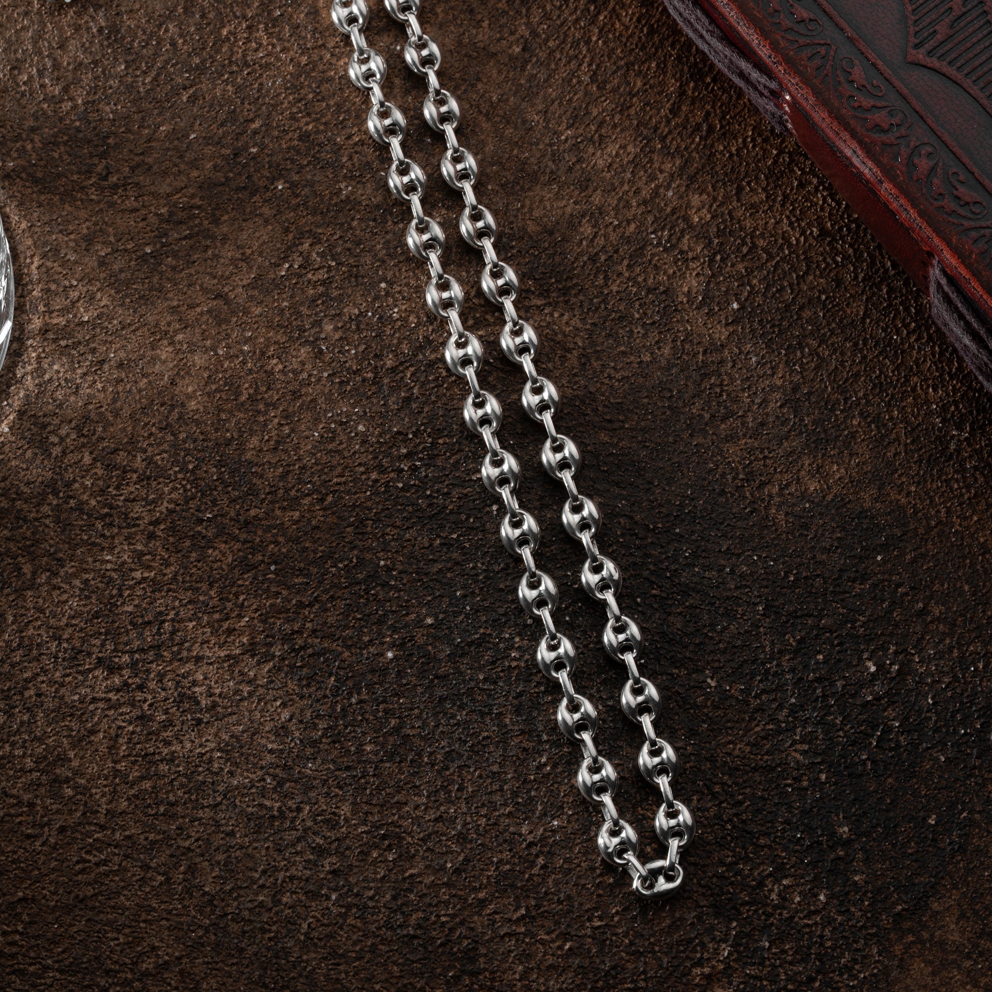 BOHNEN HALSKETTE aus 925 Silber - Eleganter Halskette - AURIME