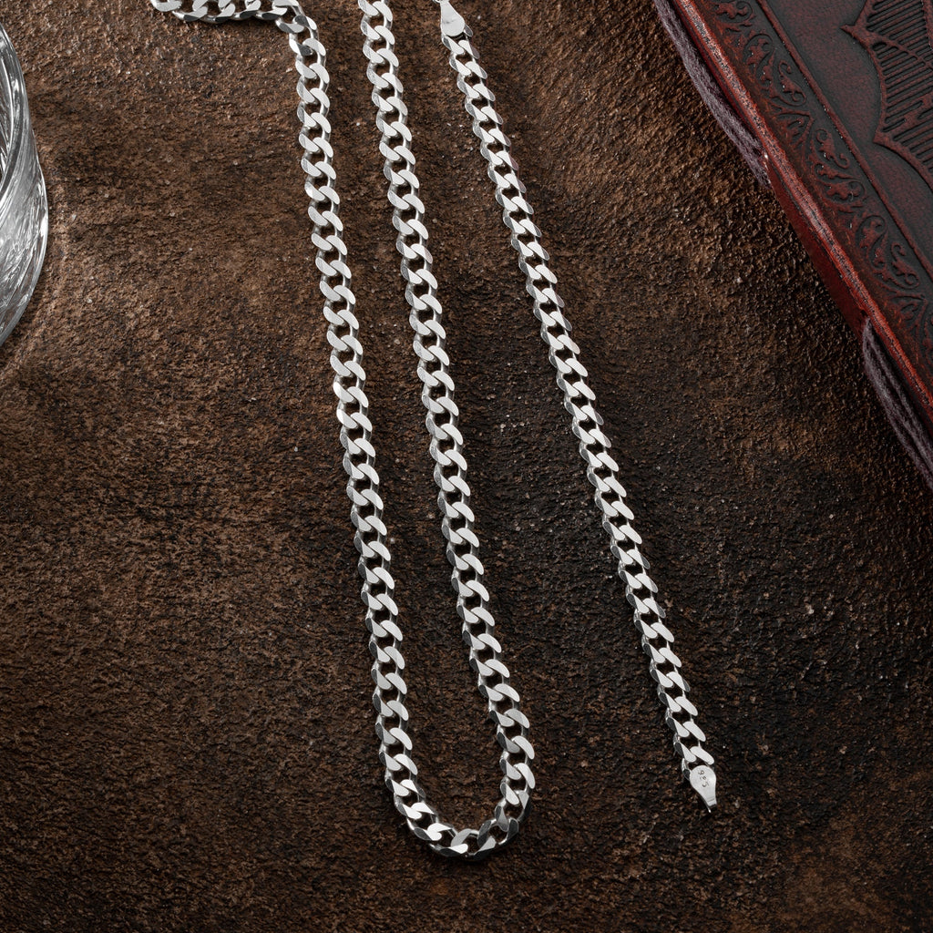 PANZER KETTE SET aus 925 Silber - Eleganter Halskette - AURIME
