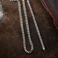 925 Silber Panzer Kette Set von AURIME, elegantes Schmuckstück, sichtbare Kettenglieder und glänzendes Finish.