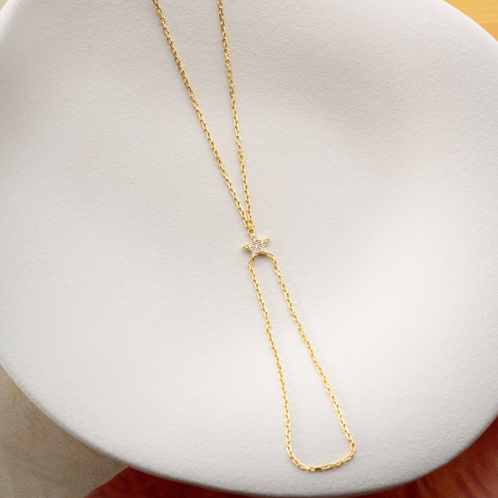 STERN HANDKETTE aus 925 Silber - Eleganter Halskette - AURIME