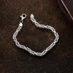 KÖNIGSARMBAND MASSIV VIERKANT 5MM aus 925 Silber - Eleganter Armband - AURIME
