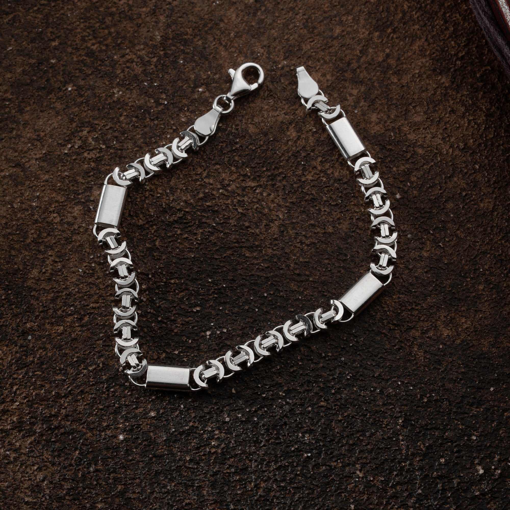 KÖNIGSARMBAND FLACH 5MM aus 925 Silber - Eleganter Armband - AURIME