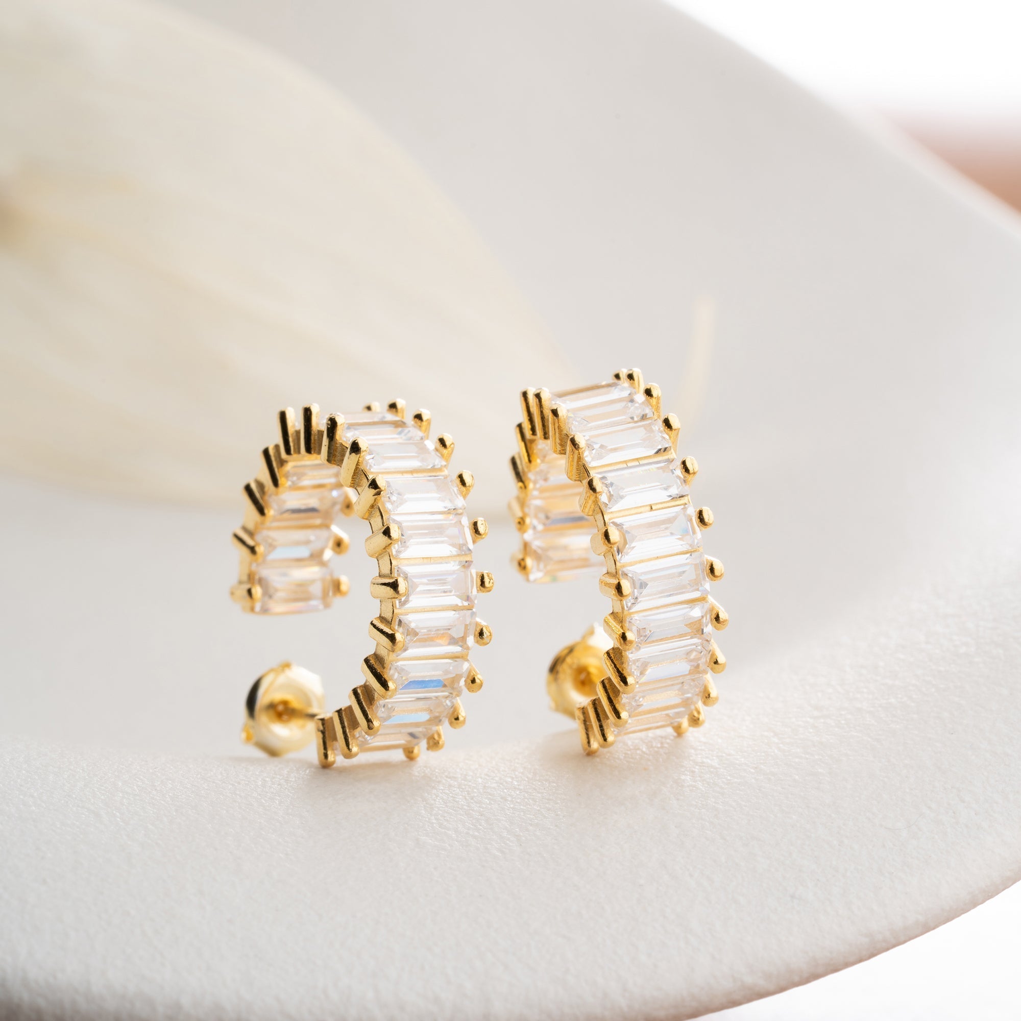 BAGUETTE LERI OHRRINGE | 925 SILBER