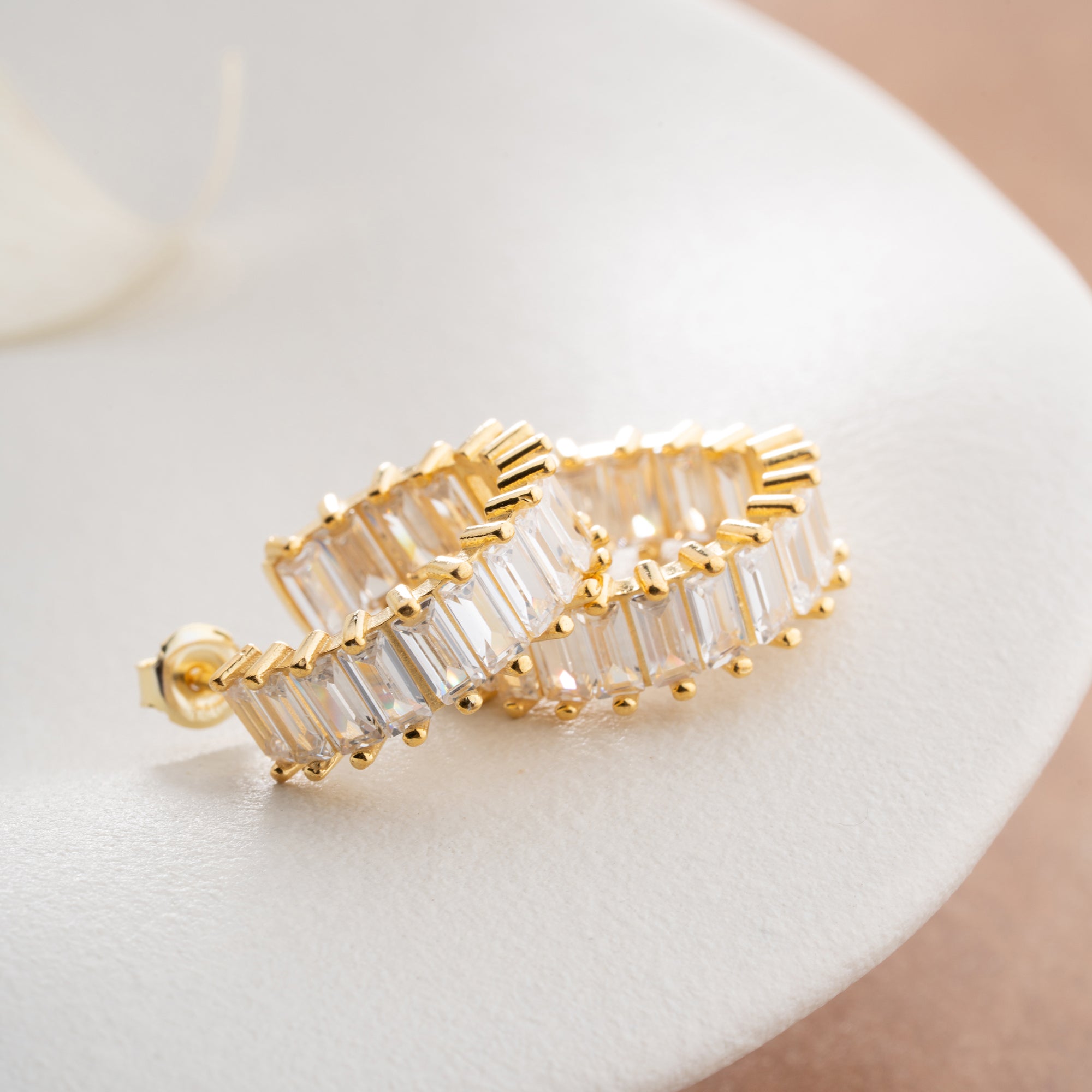 BAGUETTE LERI OHRRINGE | 925 SILBER