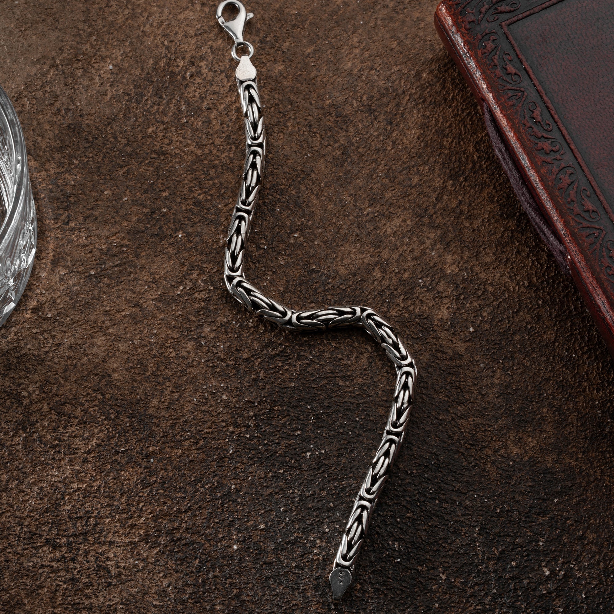 KÖNIGSARMBAND OVAL OXIDIERT 5MM aus 925 Silber - Eleganter Armband - AURIME