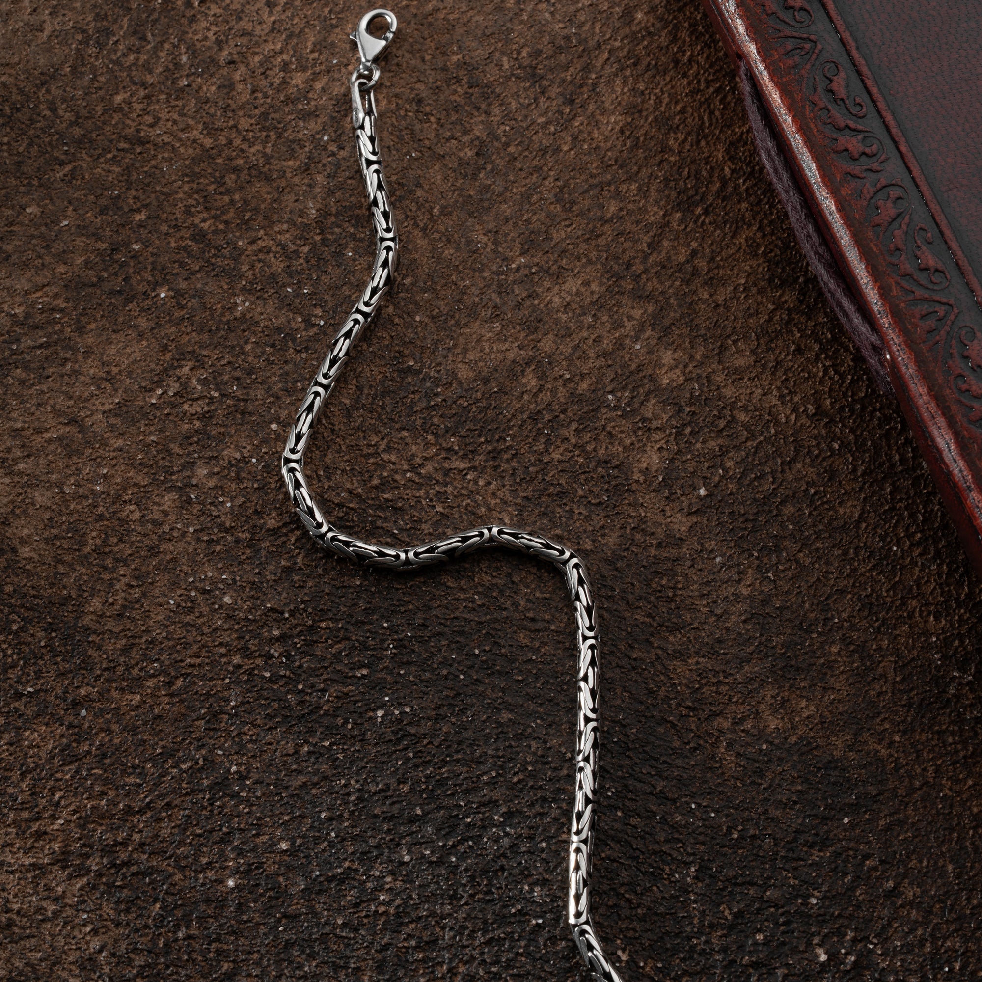 KÖNIGSARMBAND OVAL OXIDIERT 3MM aus 925 Silber - Eleganter Armband - AURIME