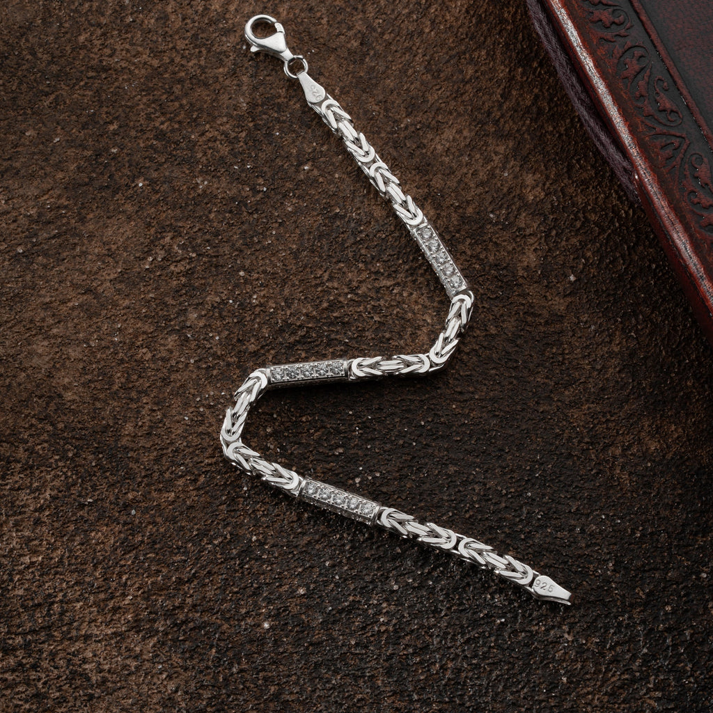 KÖNIGSARMBAND STRASSSTEIN 5MM aus 925 Silber - Eleganter Armband - AURIME