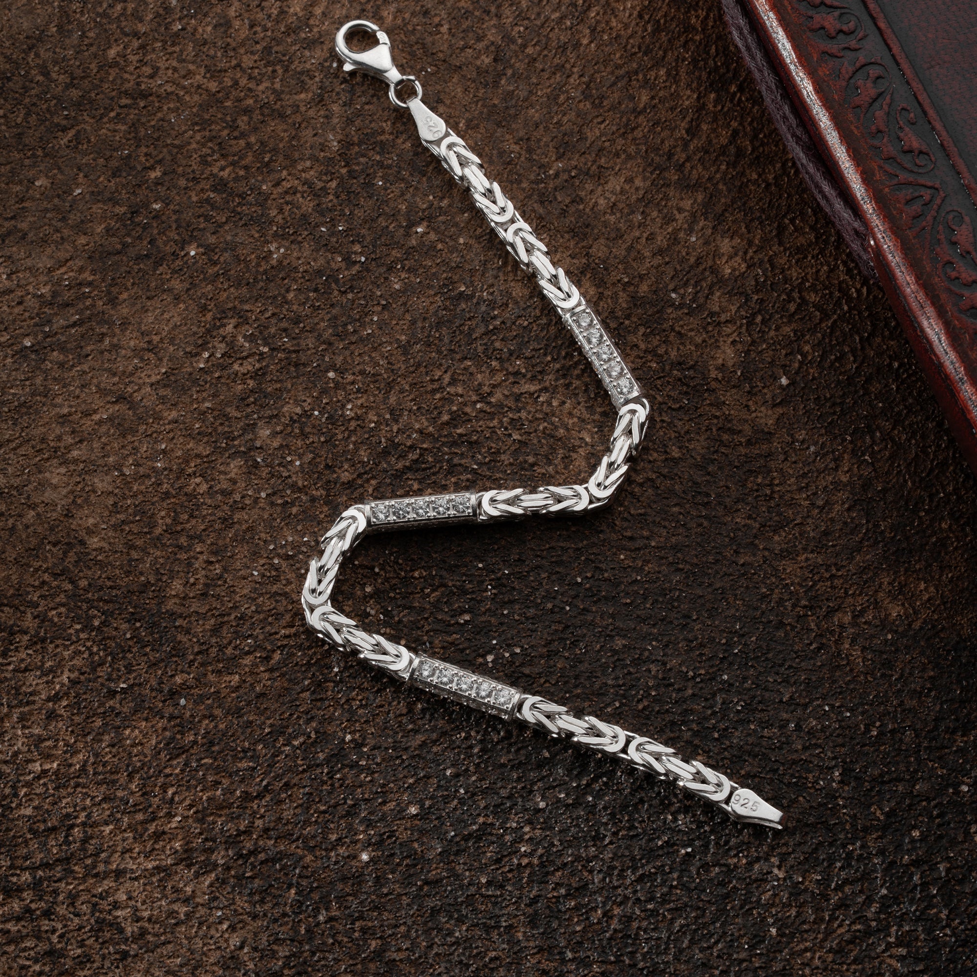 KÖNIGSARMBAND STRASSSTEIN 5MM aus 925 Silber - Eleganter Armband - AURIME