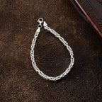 KÖNIGSARMBAND VIERKANT MASSIV 4MM aus 925 Silber - Eleganter Armband - AURIME