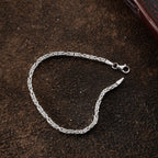 KÖNIGSARMBAND VIERKANT MASSIV 3MM aus 925 Silber - Eleganter Armband - AURIME