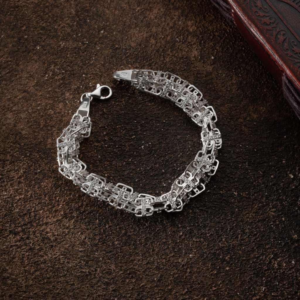 KÄFIGARMBAND MASSIV 8MM aus 925 Silber - Eleganter Armband - AURIME