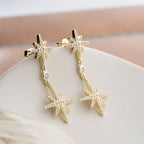 DUO POLARSTERN OHRRINGE aus 925 Silber - Eleganter Ohrringe - AURIME