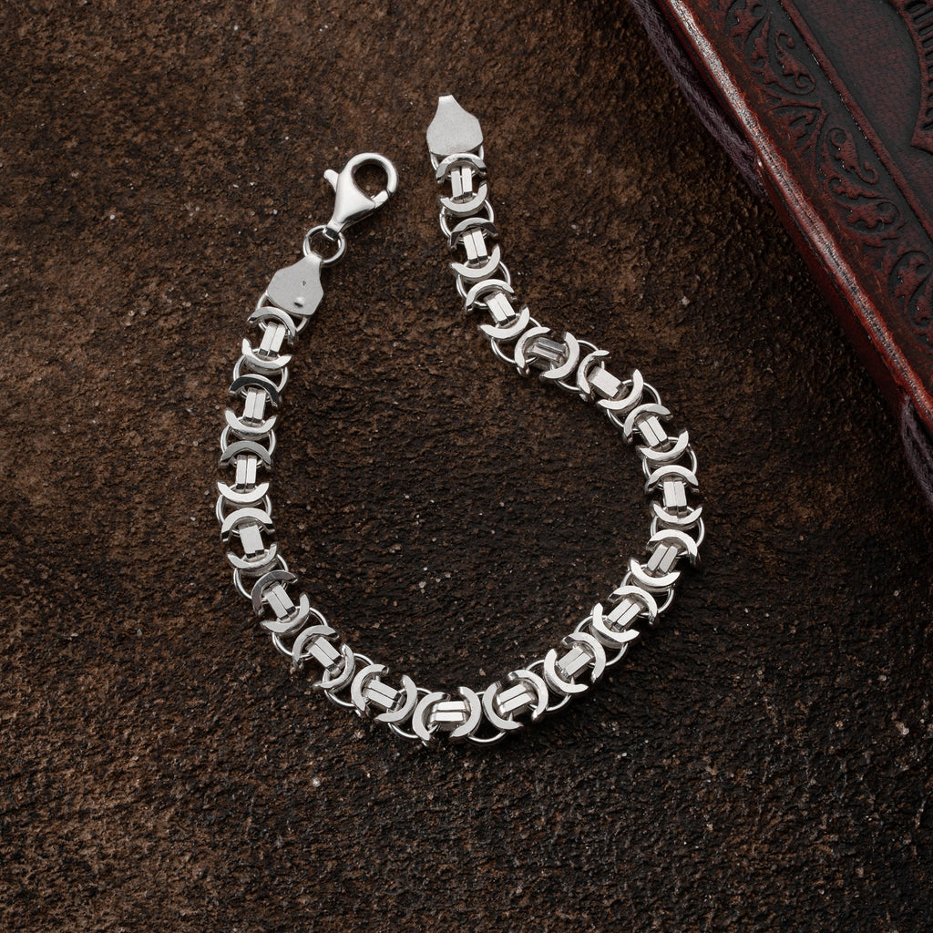 KÖNIGSARMBAND FLACH 6MM aus 925 Silber - Eleganter Armband - AURIME