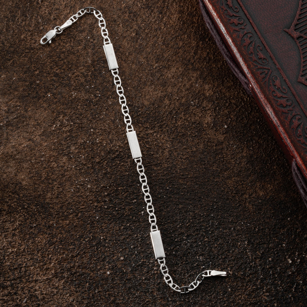 PLATTEN CUBAN LINK ARMBAND 4MM aus 925 Silber - Eleganter Armband - AURIME