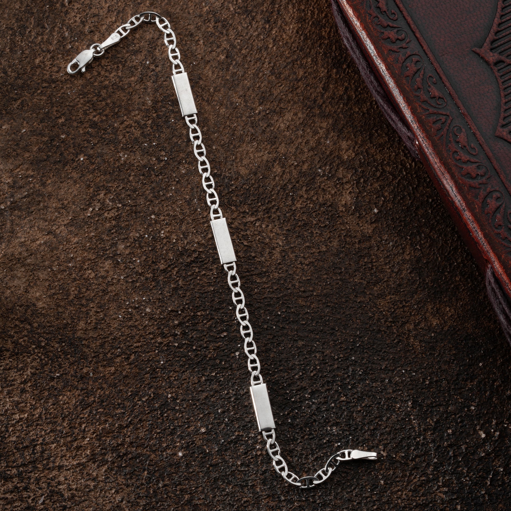 PLATTEN CUBAN LINK ARMBAND 4MM aus 925 Silber - Eleganter Armband - AURIME