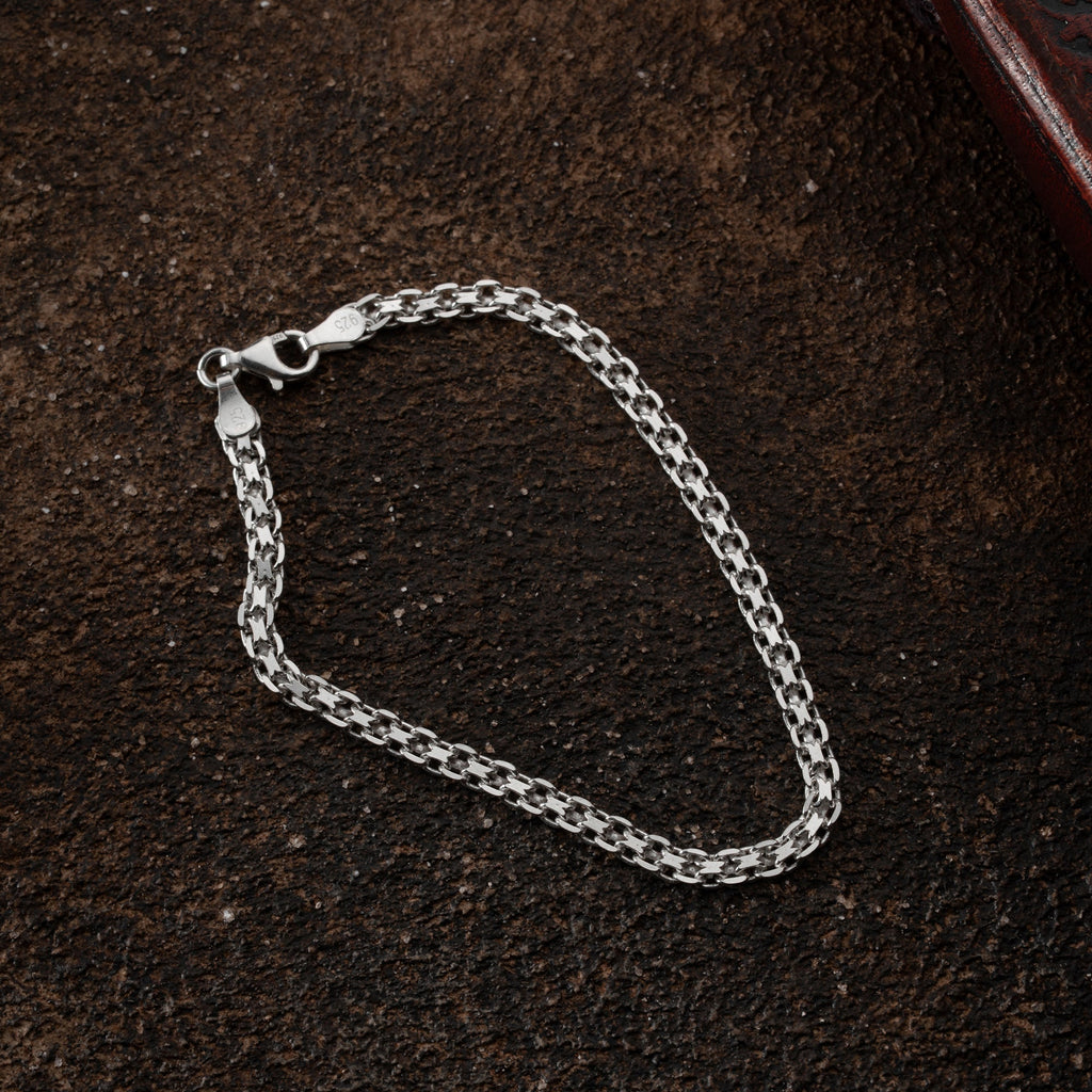 BISMARK ARMBAND 4MM aus 925 Silber - Eleganter Armband - AURIME