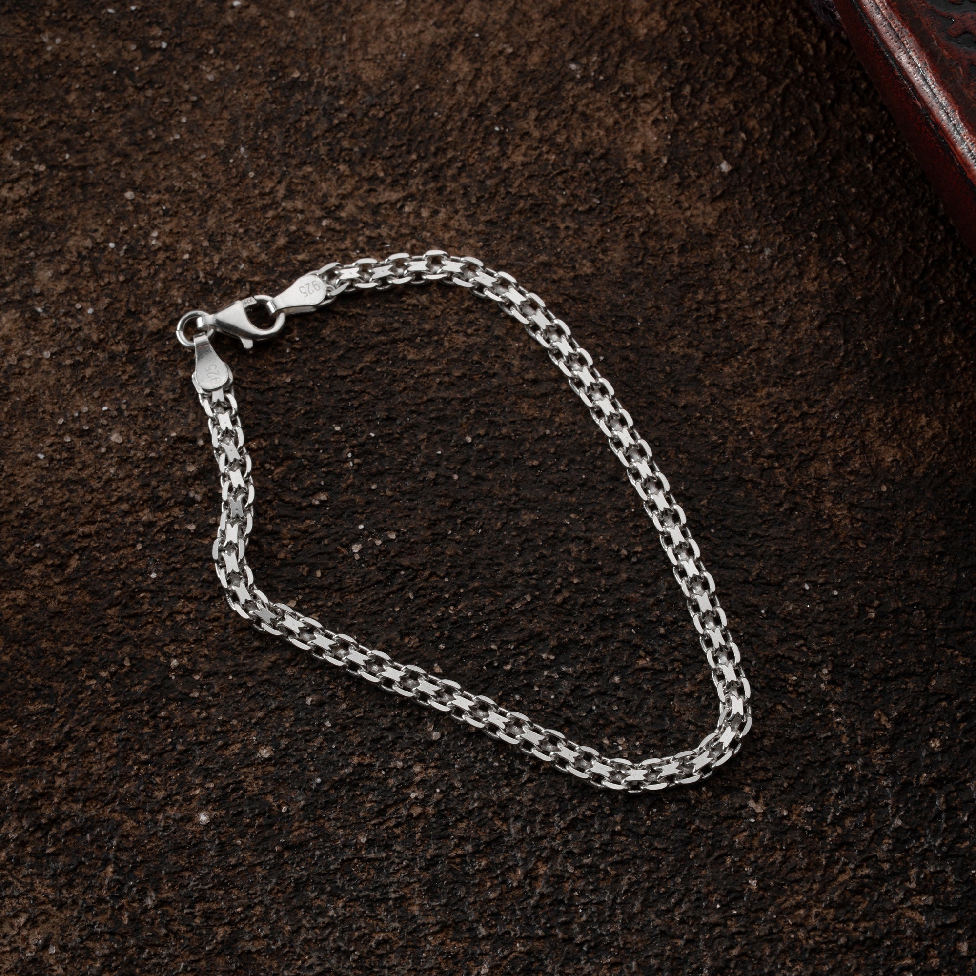 BISMARK ARMBAND 4MM aus 925 Silber - Eleganter Armband - AURIME
