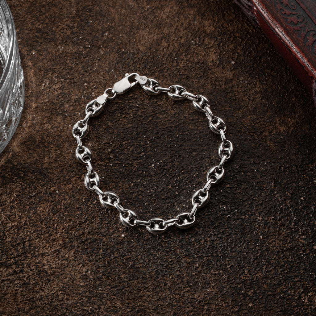 BOHNNEN ARMBAND 6MM aus 925 Silber - Eleganter Armband - AURIME