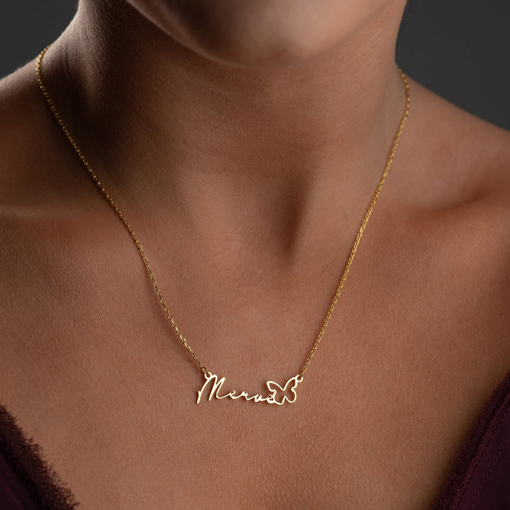 NAMENSKETTE PURE BUTTERFLY | 925 SILBER