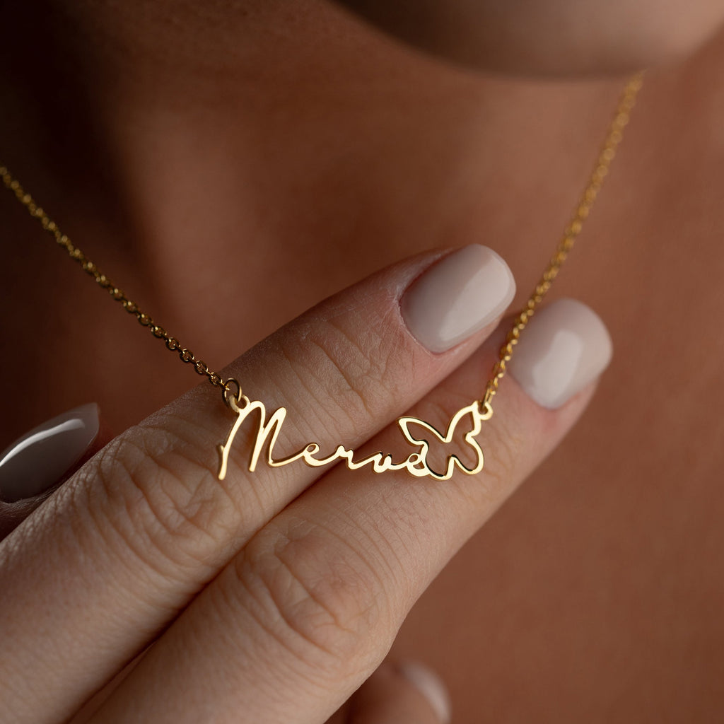 NAMENSKETTE PURE BUTTERFLY | 925 SILBER