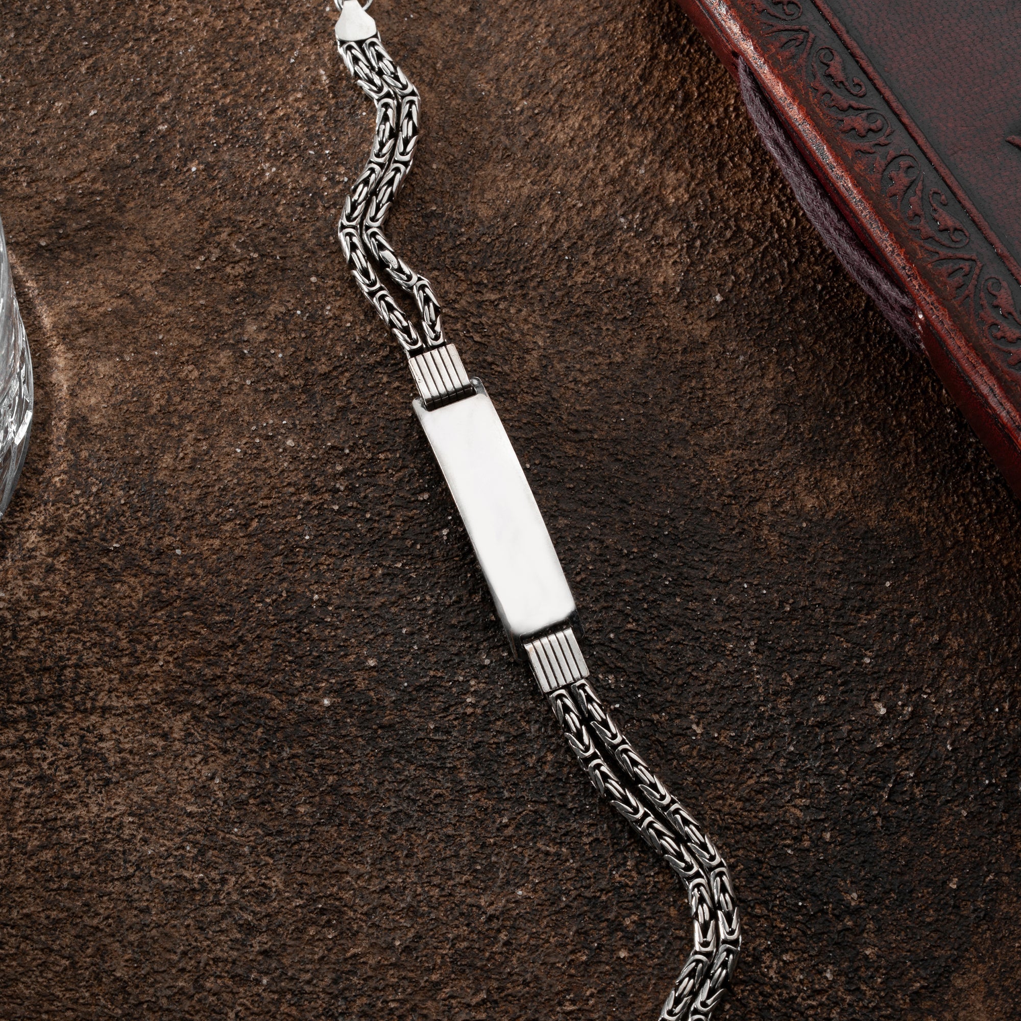 KÖNIGSARMBAND DUO MIT GRAVUR aus 925 Silber - Eleganter Armband - AURIME