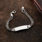 KÖNIGSARMBAND DUO MIT GRAVUR aus 925 Silber - Eleganter Armband - AURIME
