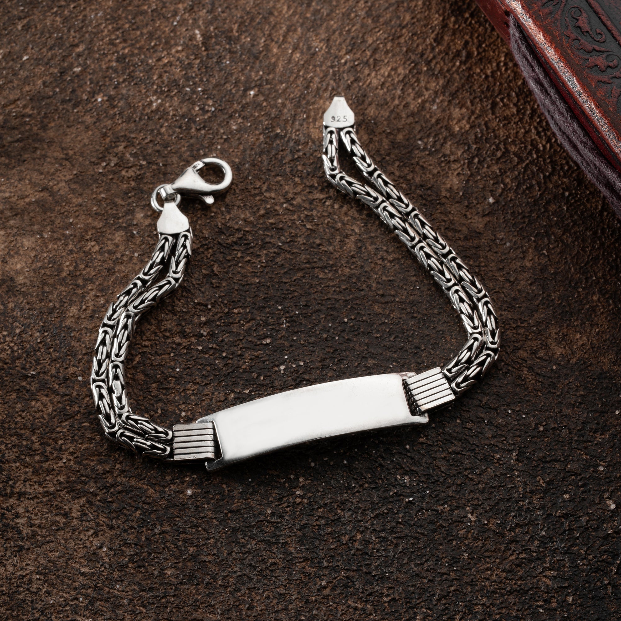 KÖNIGSARMBAND DUO MIT GRAVUR aus 925 Silber - Eleganter Armband - AURIME