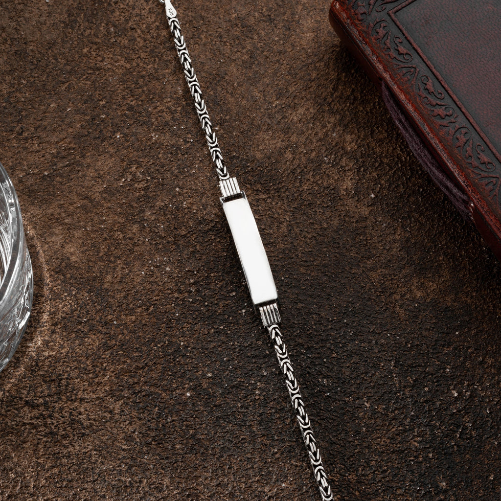 KÖNIGSARMBAND MIT GRAVUR aus 925 Silber - Eleganter Armband - AURIME