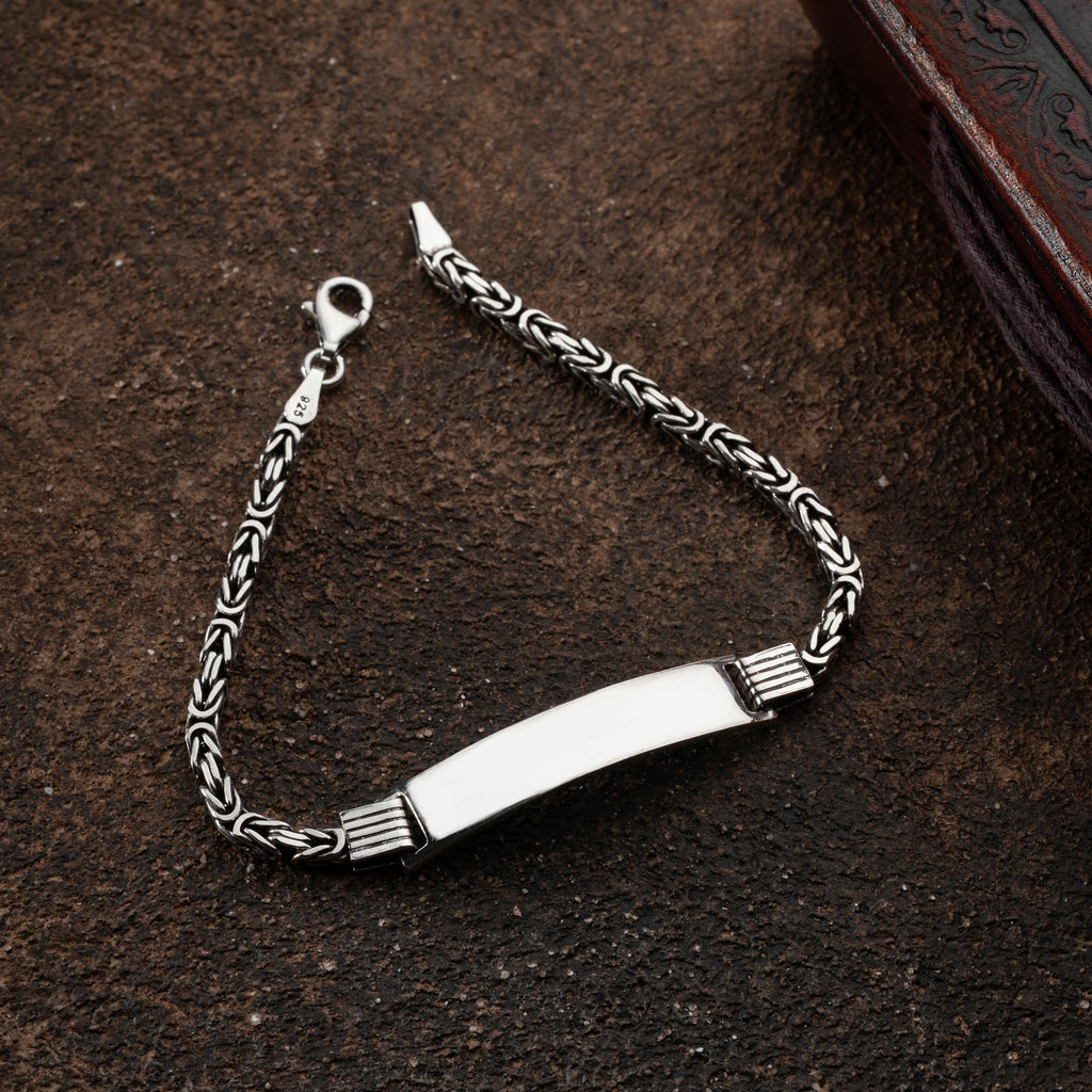 KÖNIGSARMBAND MIT GRAVUR aus 925 Silber - Eleganter Armband - AURIME