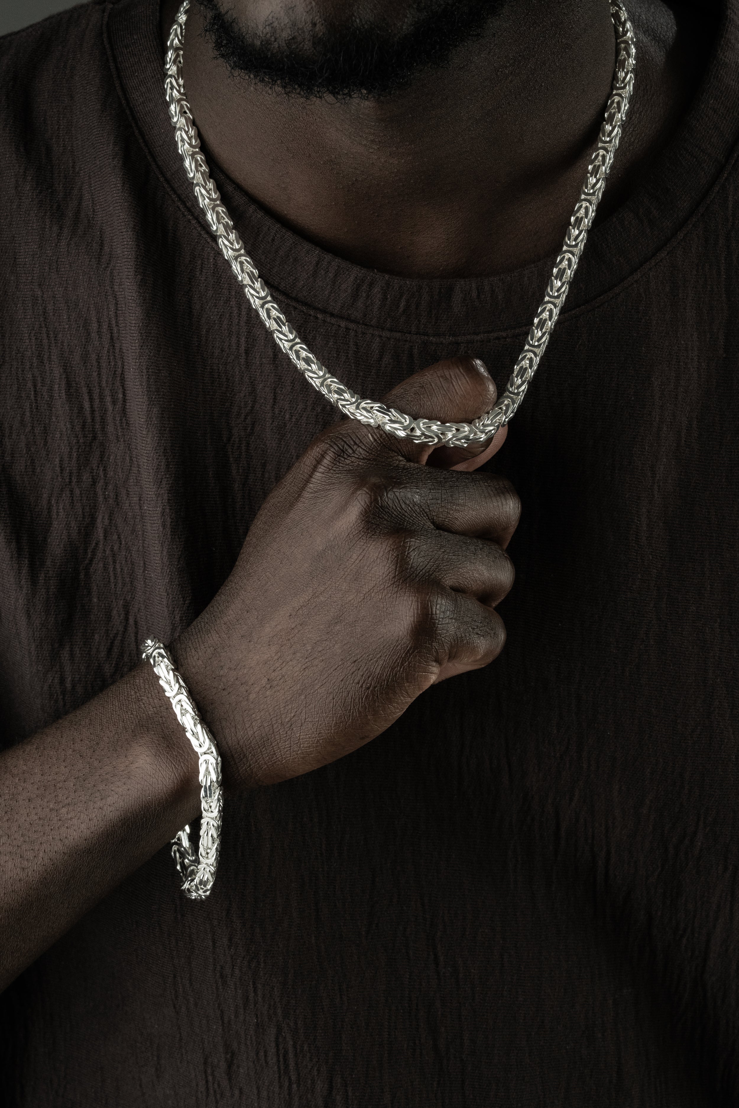 KÖNIGSKETTE SET 6 MM | 925 SILBER