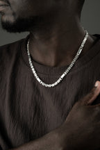 PLATTENKÖNIGSKETTE FLACH SET 6 MM aus 925 Silber - Eleganter Halskette - AURIME