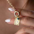 CHAIN DESIGN ICED BUCHSTABE MIT NAZAR aus 925 Silber - Hochwertiger Schmuck - AURIME
