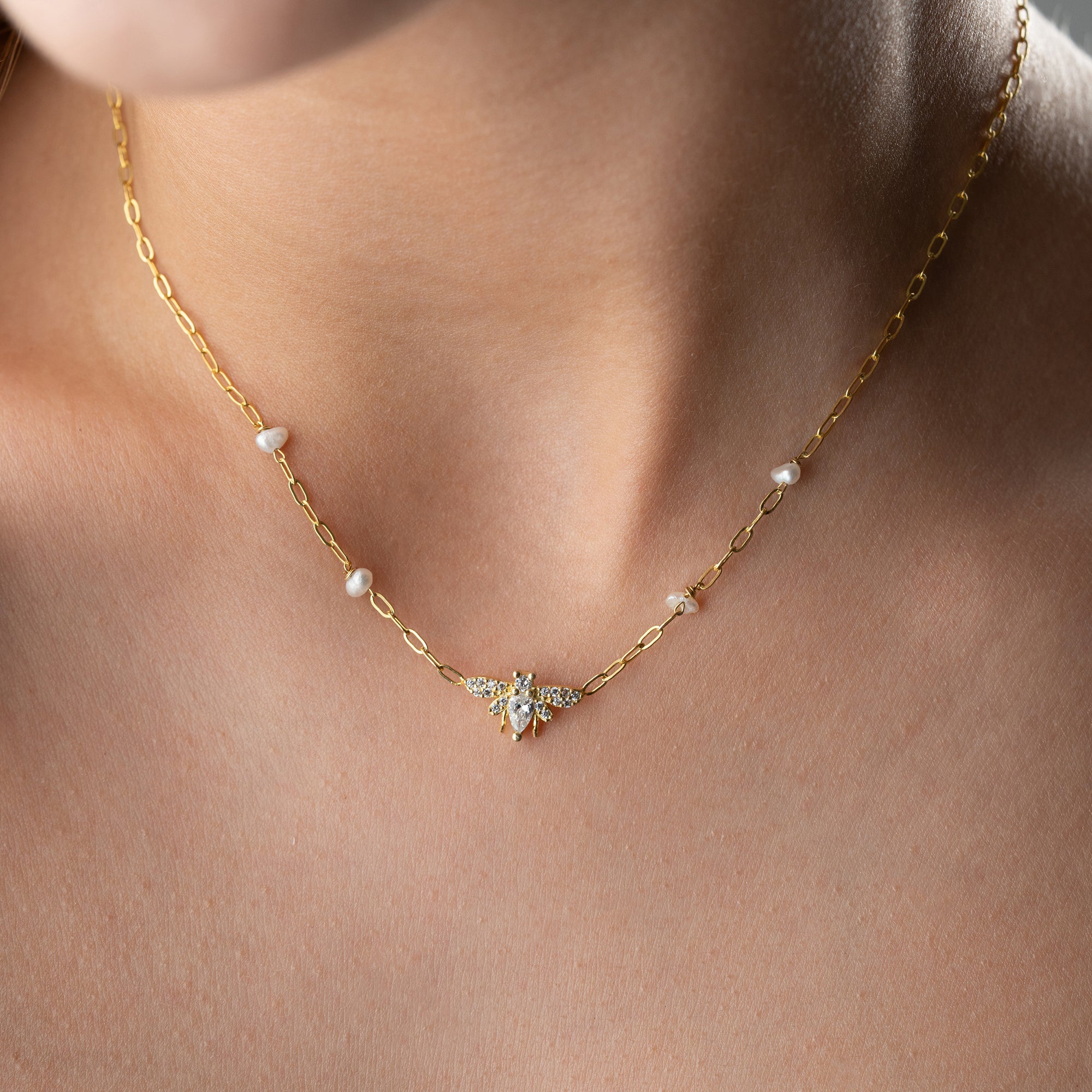 MONIAN PEARL KETTE aus 925 Silber - Eleganter Halskette - AURIME