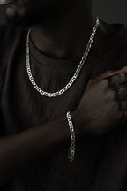 CUBAN LINK SET aus 925 Silber - Eleganter Schmuckset - AURIME