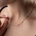 ICED X COLORFULL KETTE aus 925 Silber - Eleganter Halskette - AURIME