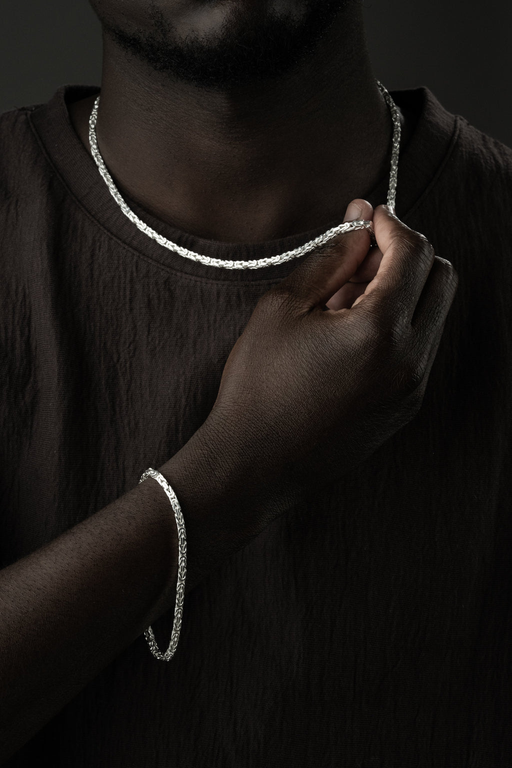 KÖNIGSKETTE 4 MM GLANZ SET | 925 SILBER