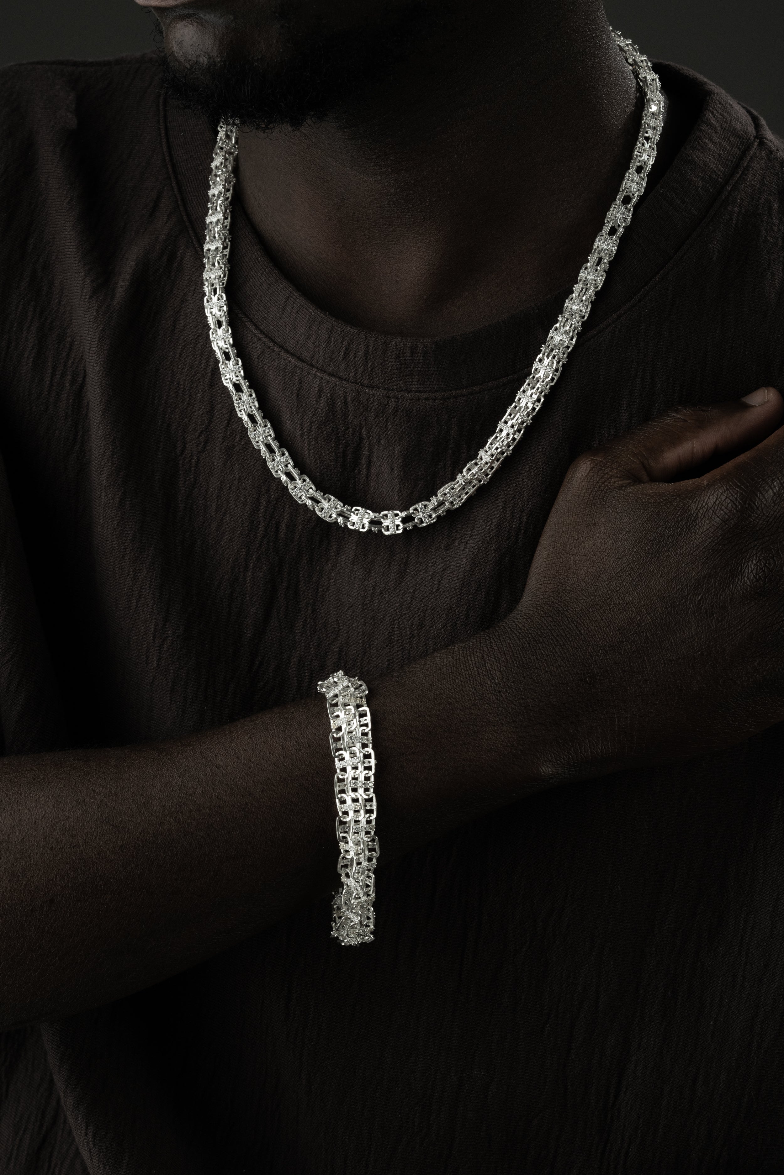 KÄFIGKETTE SET aus 925 Silber - Eleganter Halskette - AURIME