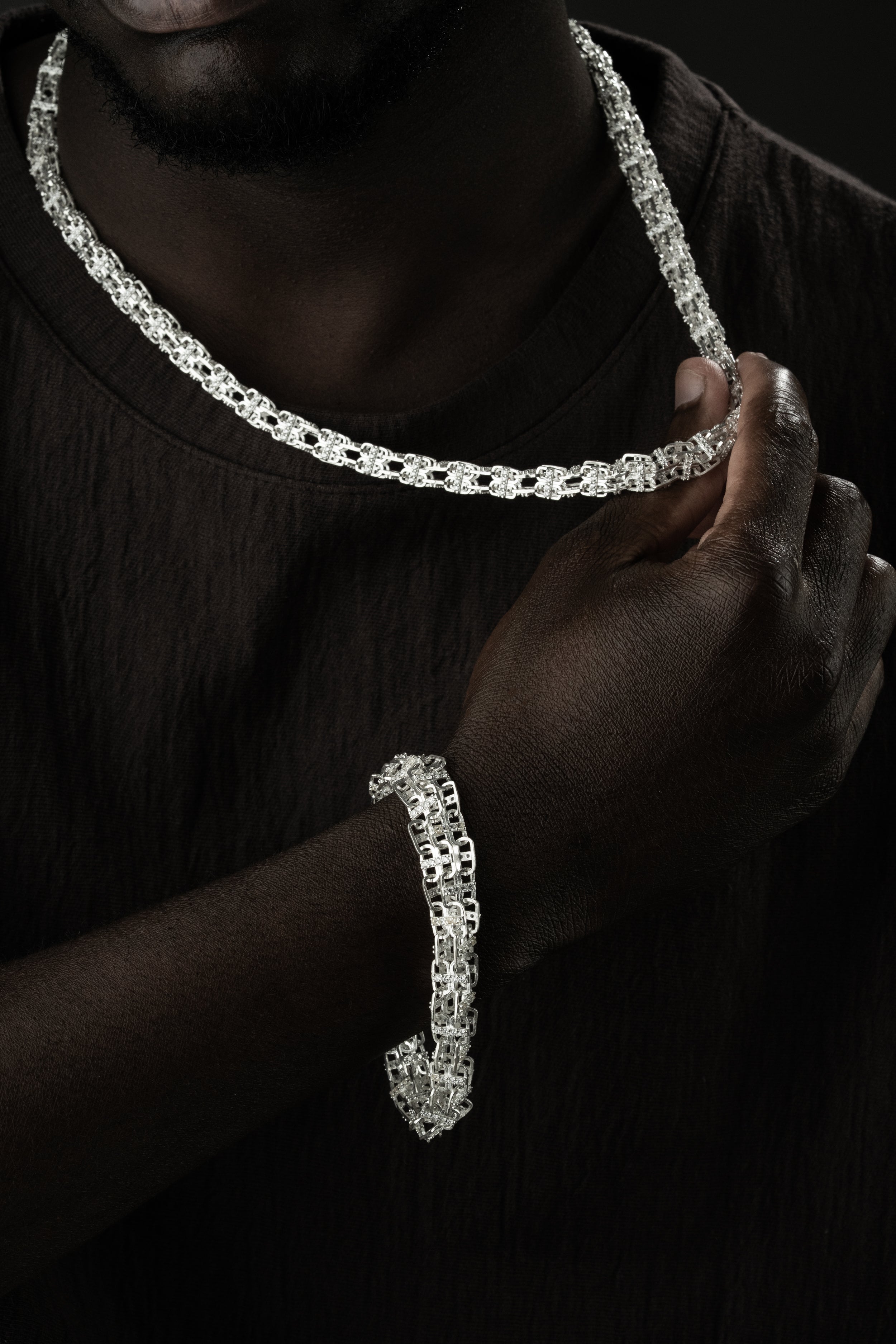 KÄFIGKETTE SET aus 925 Silber - Eleganter Halskette - AURIME