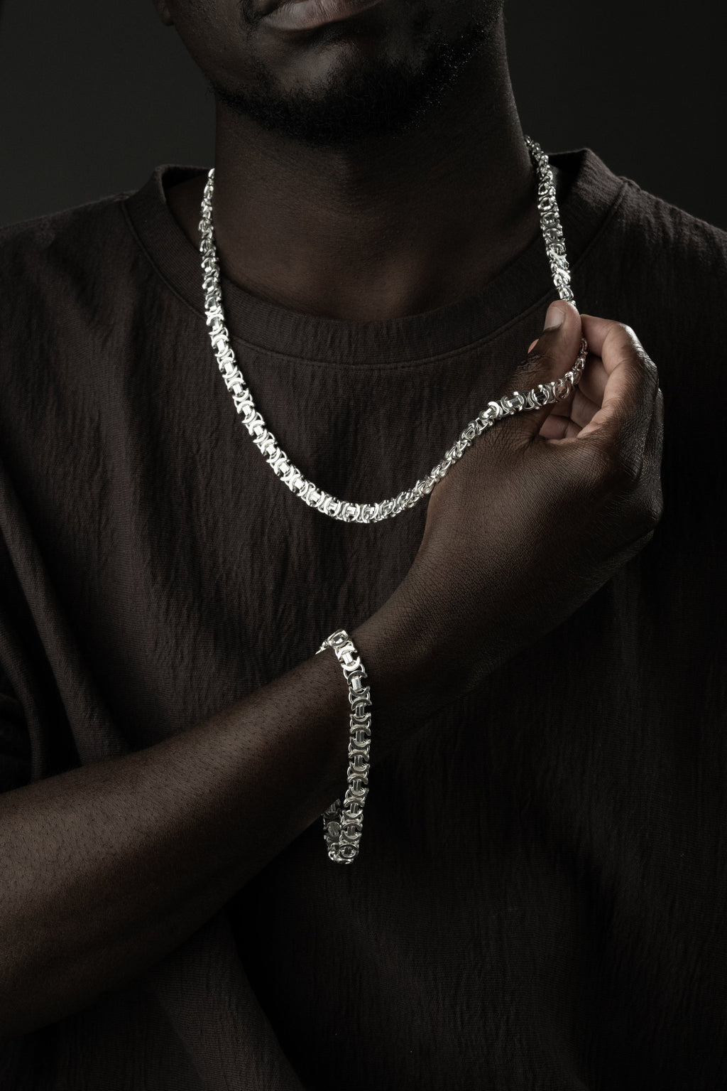 KÖNIGSKETTE FLACH SET | 925 SILBER