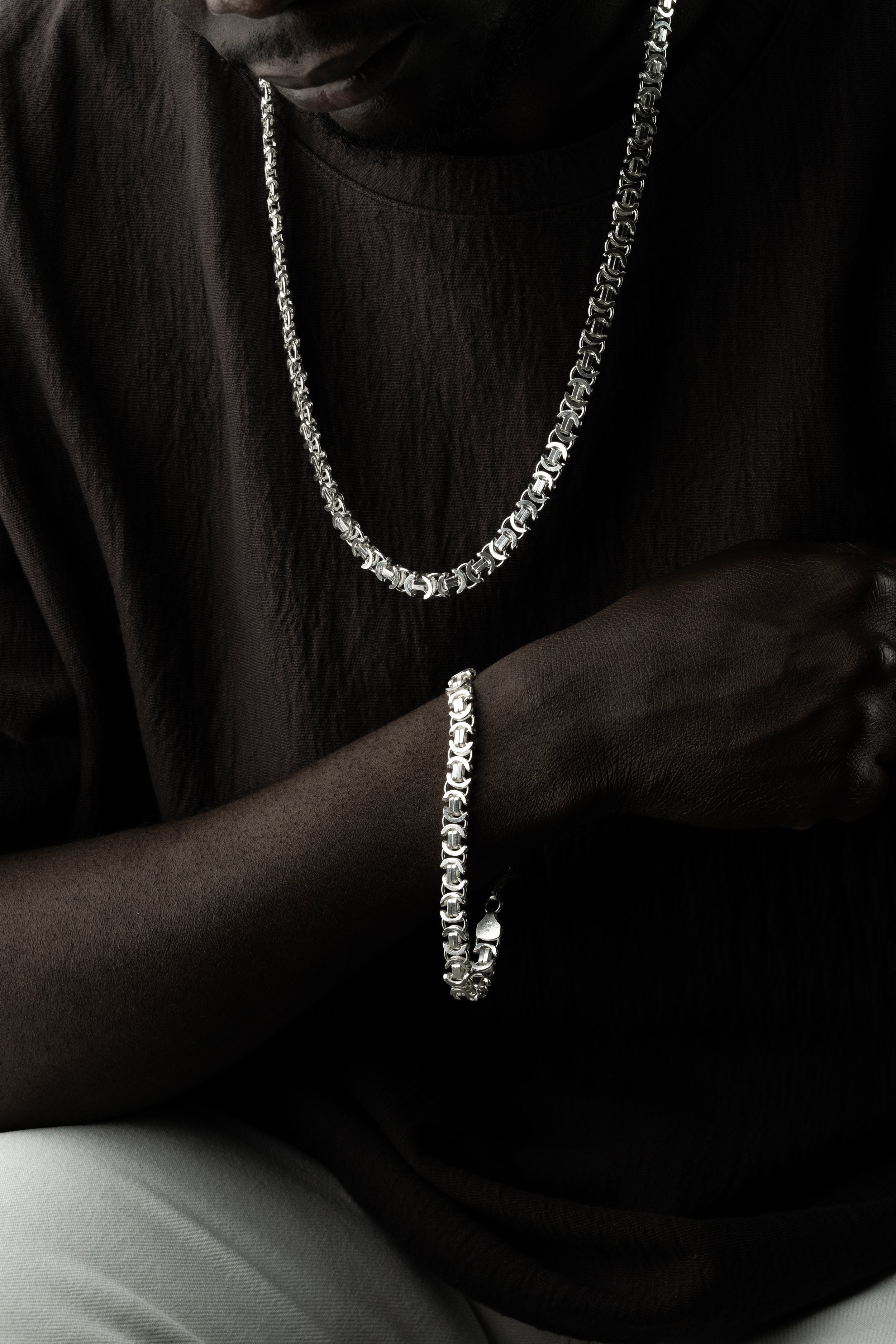 KÖNIGSKETTE FLACH SET | 925 SILBER