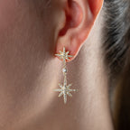 DUO POLARSTERN OHRRINGE aus 925 Silber - Eleganter Ohrringe - AURIME