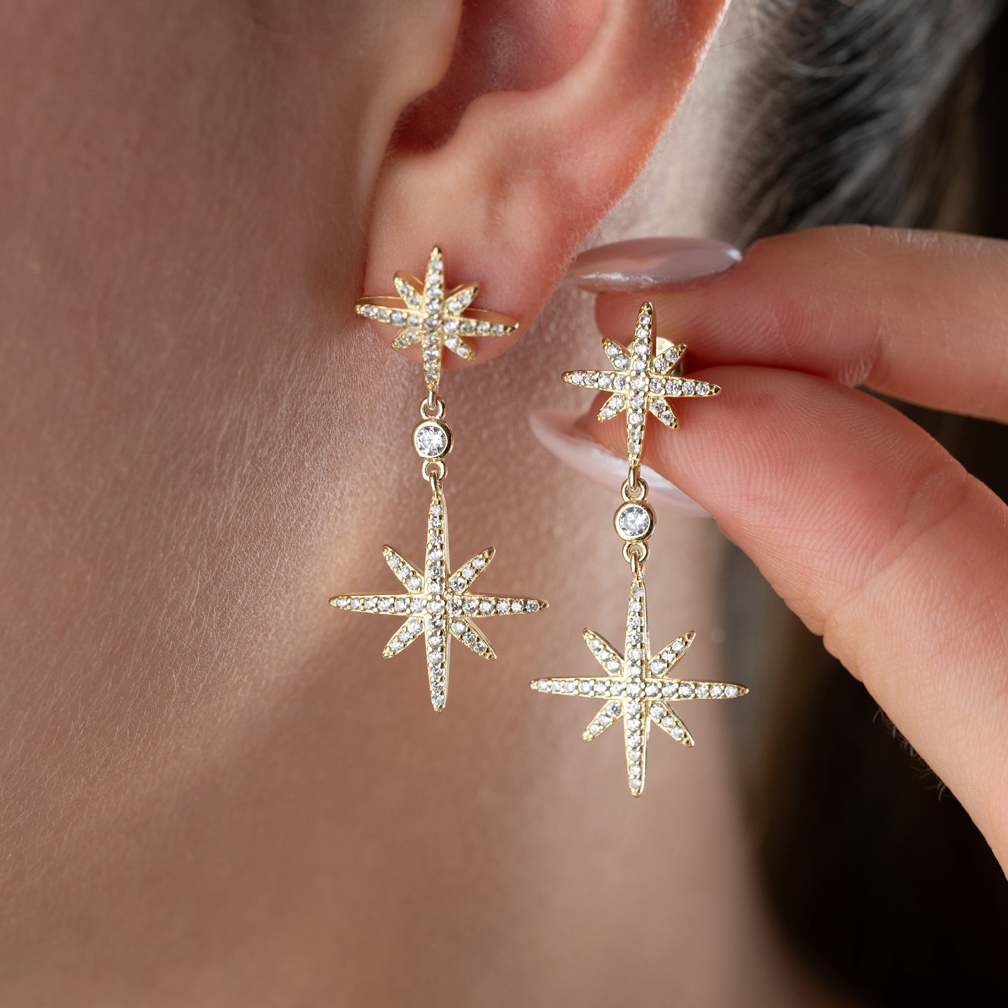 DUO POLARSTERN OHRRINGE | 925 SILBER