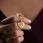 DOUBLE LETTER HEART HALSKETTE| 925 SILBER