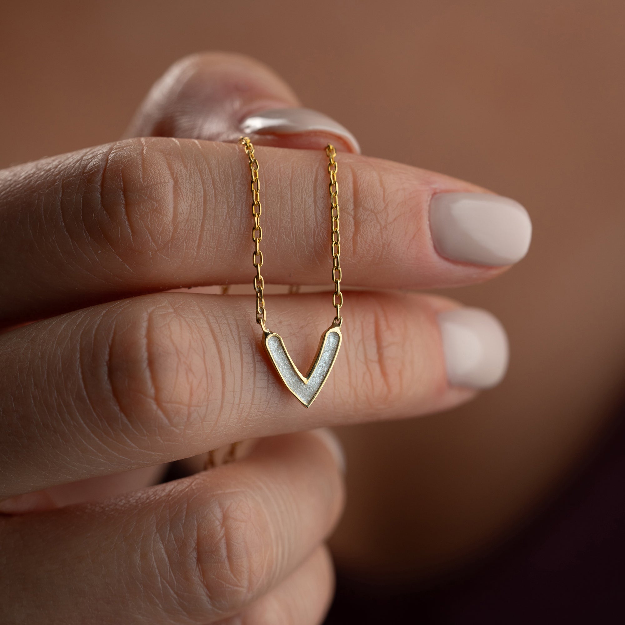 MINIMAL WEISSE HEART NECKLACE | 925 SILBER