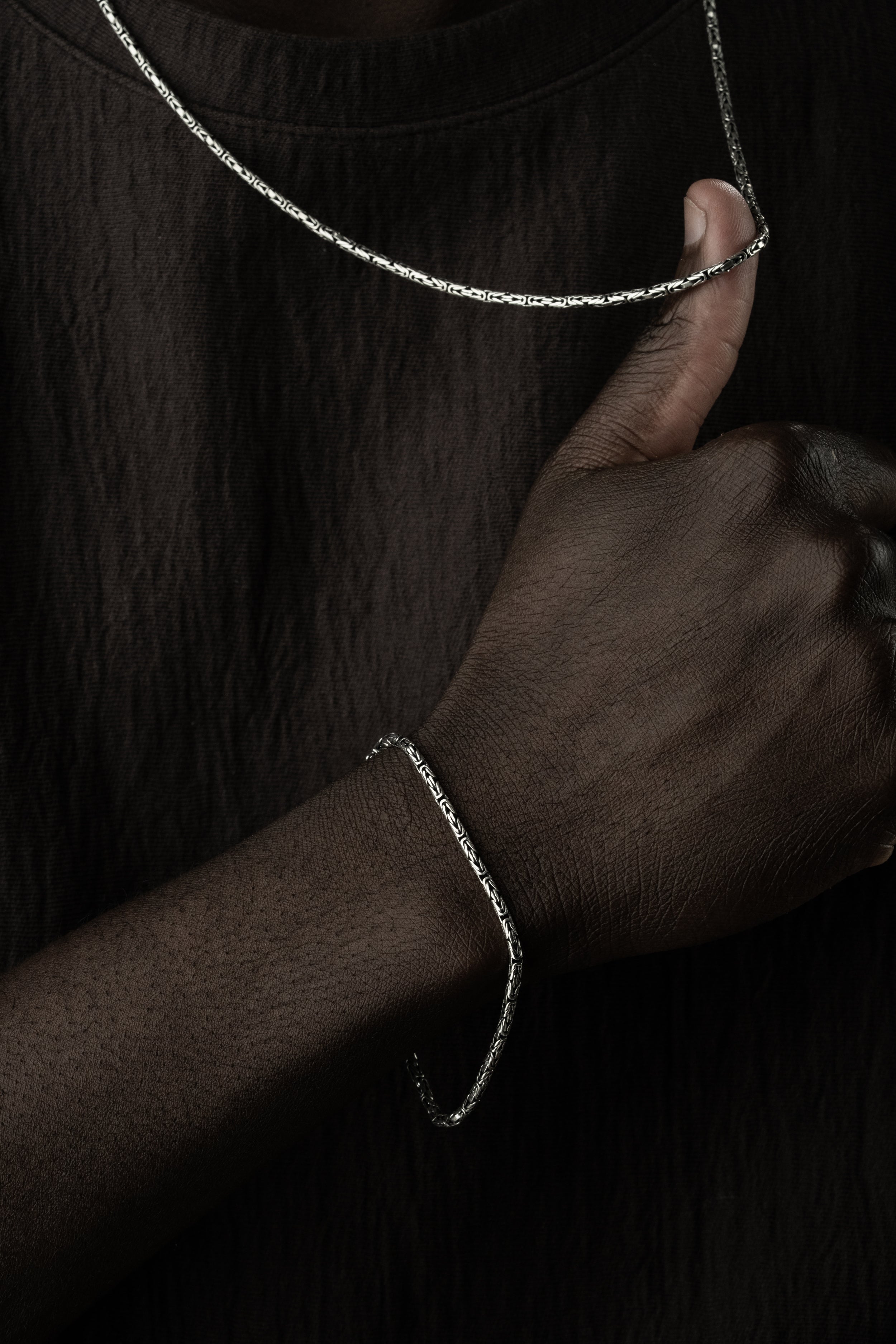 OVAL KÖNIGSKETTE 2MM SET | 925 SILBER