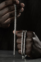 KÖNIGSKETTE 4 MM SET aus 925 Silber - Eleganter Halskette - AURIME