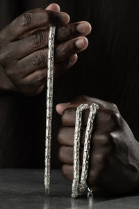 Oval Königs-Kette 6 mm Set aus 925 Silber, feine Schmuckkette mit ovalen Gliedern, von AURIME.