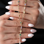 COLORFULL Y KETTE aus 925 Silber - Eleganter Halskette - AURIME